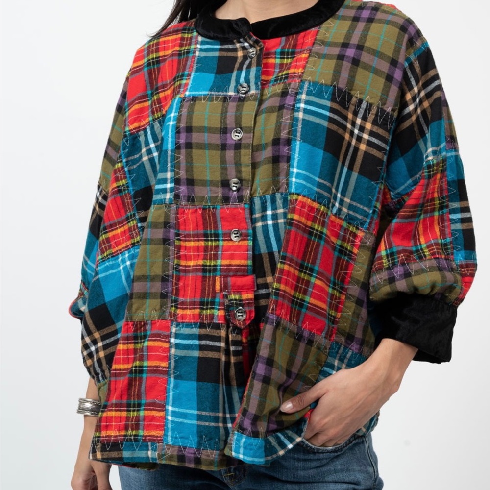 Ivy Jane 100% cotton poncho type top new with tags S/M - Picture 3 of 3